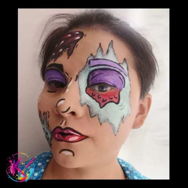 Diseño de maquillaje animado abstracto 1