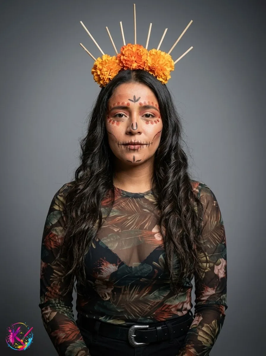 Diseño de Catrina clásica para Día de Muertos 9